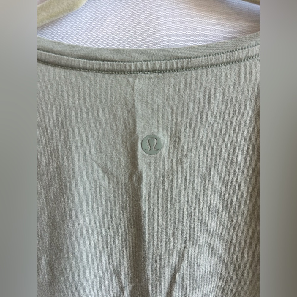 LuluLemon Love T Shirt Sage Green V-Neck Top - Picture 2 of 4